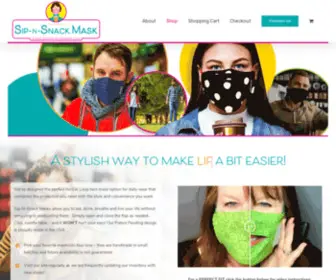 Sipnsnackmask.com(We've designed the perfect face mask option for daily wear) Screenshot