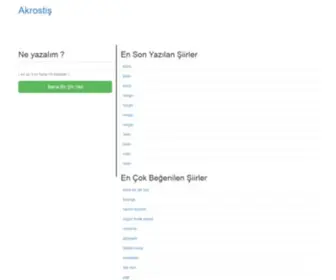 Sipsiir.com(Akrostiş) Screenshot