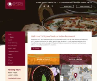 Sipsontandoori.com(Sipson Tandoori Indian Restaurant) Screenshot