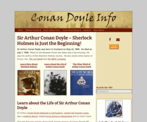 SiraCD.com(Conan Doyle Info) Screenshot