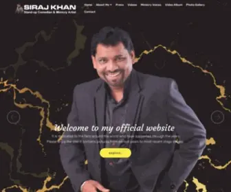 Sirajkhan.com(SIRAJ KHAN best stand up comedian in delhi) Screenshot