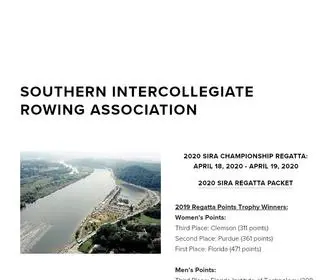 Siraregatta.com(Southern Intercollegiate Rowing Association) Screenshot