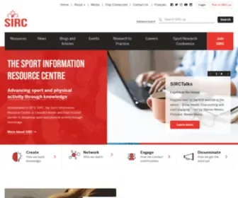 Sirc.ca(The Sport Information Resource Centre (SIRC)) Screenshot