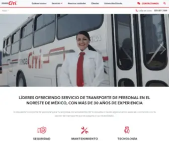 Sir.com.mx(El servicio de transporte de personal más completo y profesional) Screenshot