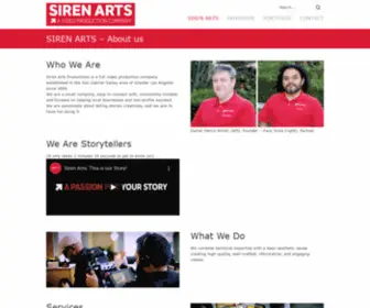 Sirenartsproductions.com(A Video Production Company) Screenshot