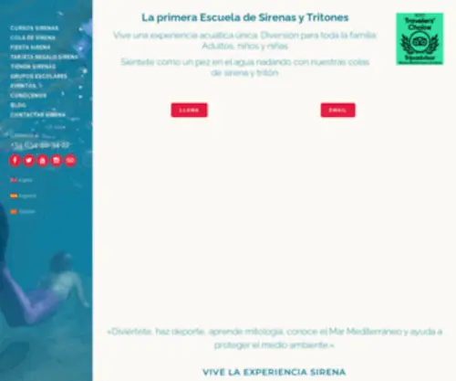 Sirenasmediterraneanacademy.com(La primera Escuela de Sirenas) Screenshot