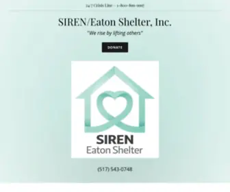 Sireneatonshelter.org(SIREN/Eaton Shelter) Screenshot