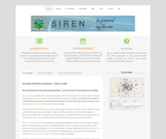 Sirensolar.org(Volunteers in Solar Energy Education) Screenshot