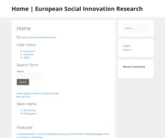 Siresearch.eu(European Social Innovation Research) Screenshot