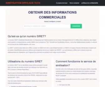 Siretisationefficace76310.com(SiretisationEfficaceValidateur en ligne (SIREN SIRET)) Screenshot