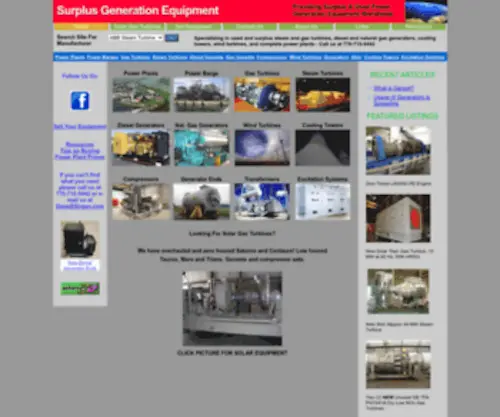 Sirgen.com(New and Used Turbines) Screenshot