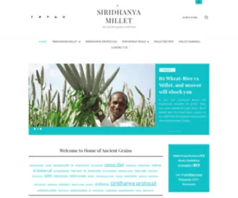 Siridhanyamillet.com(Sri Anna) Screenshot