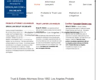 Sirkinlaw.com(Los Angeles Probate Attorney) Screenshot