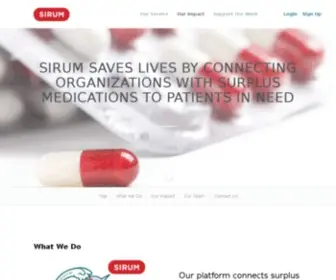 Sirum.org(Saving Medicine) Screenshot