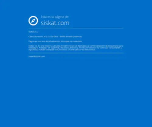 Siskat.com(Empresa Dedicada a la Comercialización de Maquinaria para la Soldadura) Screenshot