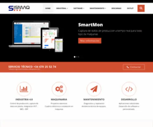 Sismaq.com(Sismaq software ingenieria sistemas y maquinaria S.L.U) Screenshot