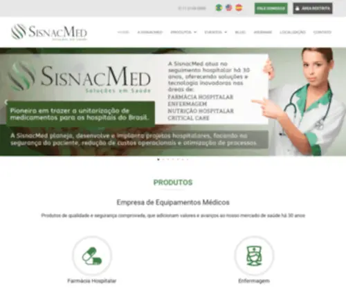 Sisnacmed.com.br(Empresas de Equipamentos Hospitalares em SP) Screenshot