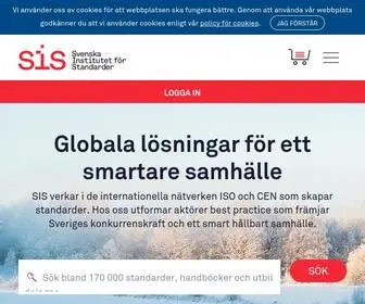 Sis.se(Svenska institutet för standarder) Screenshot
