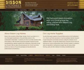 Sissonloghomes.com(North Georgia Log Home & Cabin Supply Company) Screenshot