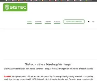 Sistec.se(Säkra identifieringar för kortsystemet ID06) Screenshot