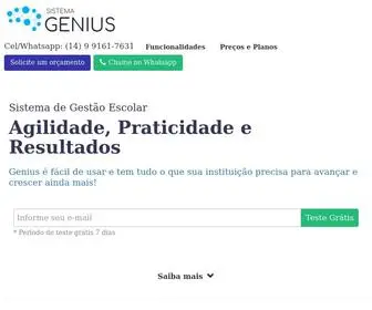 Sistemagenius.com.br(Sistema de gestão escolar) Screenshot