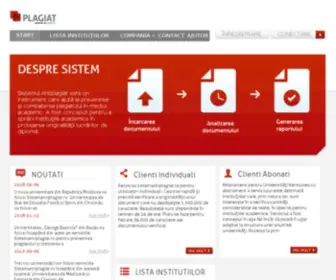 Sistemantiplagiat.ro(Software de detectare a plagiatului) Screenshot
