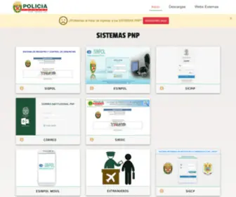 Sistemaspnp.com(Accede a todos los Sistemas PNP desde un solo lugar) Screenshot