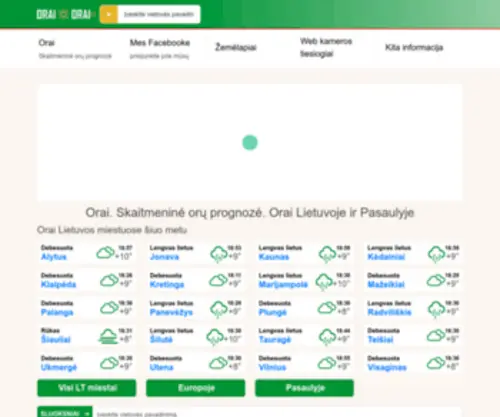 Sistematika.lt(⛅️ Orai. Skaitmeninė orų prognozė. Orai Lietuvoje ir Pasaulyje) Screenshot