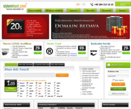 Sistemhost.com(Marka Tescil) Screenshot