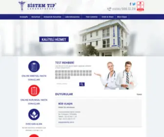 Sistemtip.com.tr(Sistem Tıp Tahlil Laboratuvar Hizmetleri Web Sitesine) Screenshot