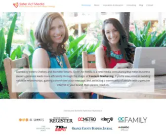 Sisteractmedia.com(Owned by sisters Chelsey and Rochelle Veturis. A new media consultancy) Screenshot