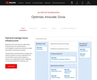 Sistina.com(More than 90% of Fortune Global 500 companies use Red Hat's portfolio) Screenshot