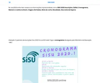 Sisu2020.online(SisuInscrições) Screenshot