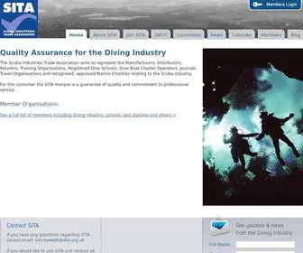 Sita.org.uk(Scuba Industries Trade Association) Screenshot