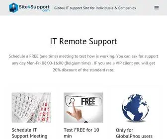 Site4Support.com(Global IT support Site for Individuals & Companies) Screenshot