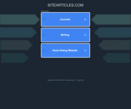 Sitearticles.com(Sitearticles) Screenshot