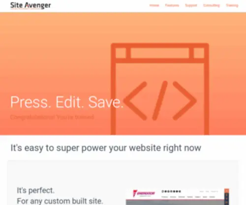 Siteavenger.com(Get Superpowered) Screenshot