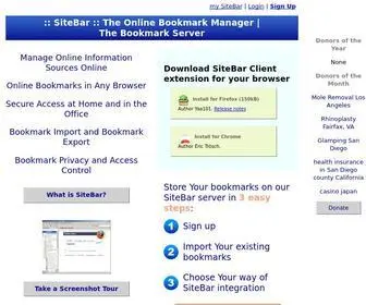 Sitebar.org(The Bookmark Manager) Screenshot