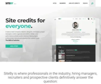 Siteby.com(Site credits for everyone) Screenshot