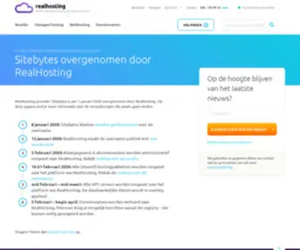 Sitebytes.nl(Webhosting provider Sitebytes) Screenshot