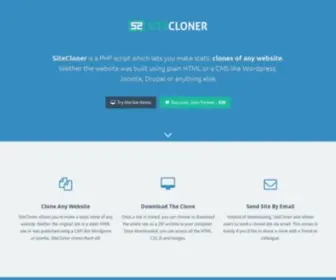 Sitecloner.net(PHP Script to create static clones of any web site) Screenshot