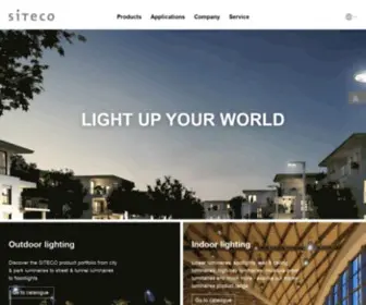 Siteco.com(We are shaping the light of the future) Screenshot
