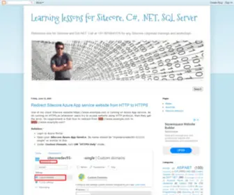 Sitecorelessons.com(Learning lessons for Sitecore) Screenshot