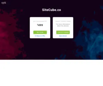 Sitecube.co(Create a blog) Screenshot