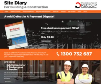Sitediary.com.au(For Building and Construction) Screenshot