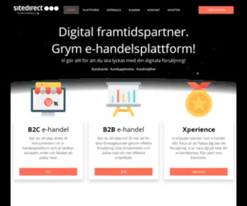 Sitedirect.com(E-handelslösningar som ger möjlighet att växa) Screenshot