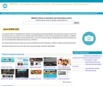 Siteinf.com(Website history screenshots and information search) Screenshot