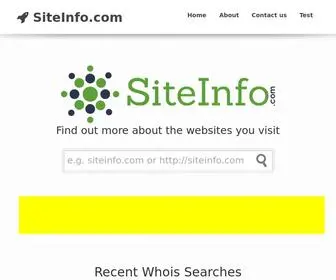 Siteinfo.com(Find out more about the websites you visit) Screenshot