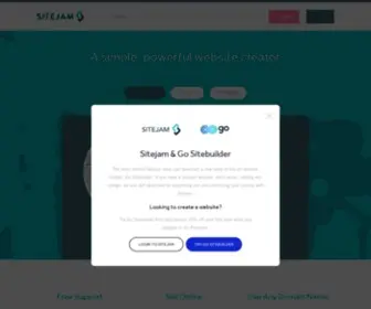 Sitejam.com(Creating a website) Screenshot