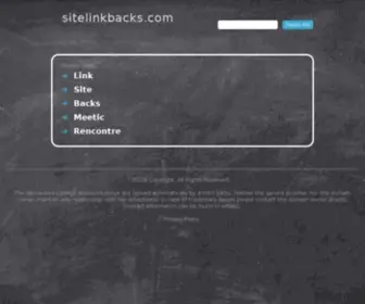 Sitelinkbacks.com(Sitelinkbacks) Screenshot